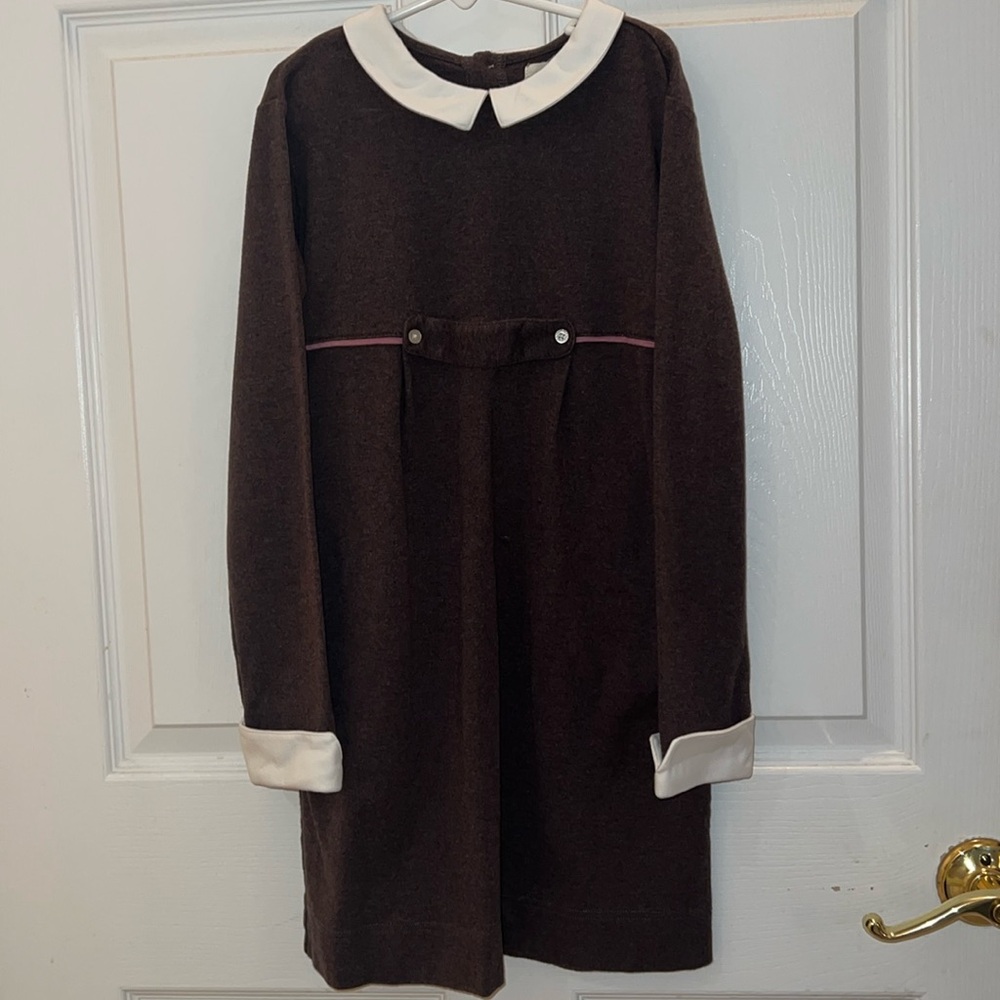 Girl’s Olive Juice Brown 100% Cotton Dress Size XL